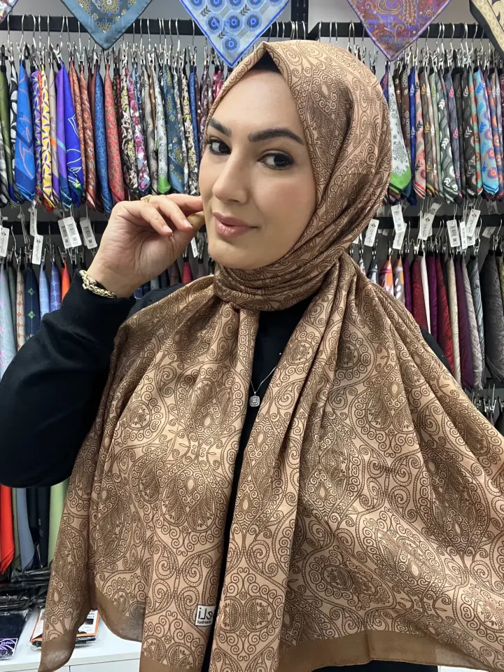 ETNİK DESEN SOFT PAMUK ŞAL TARÇIN