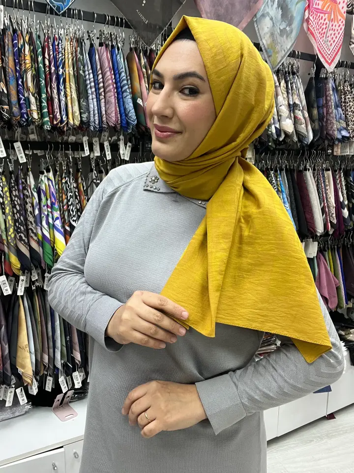 HALKA DESEN ŞAL MEVSİMLİK KUMAŞ  (Floşsuz) 1020 SARI