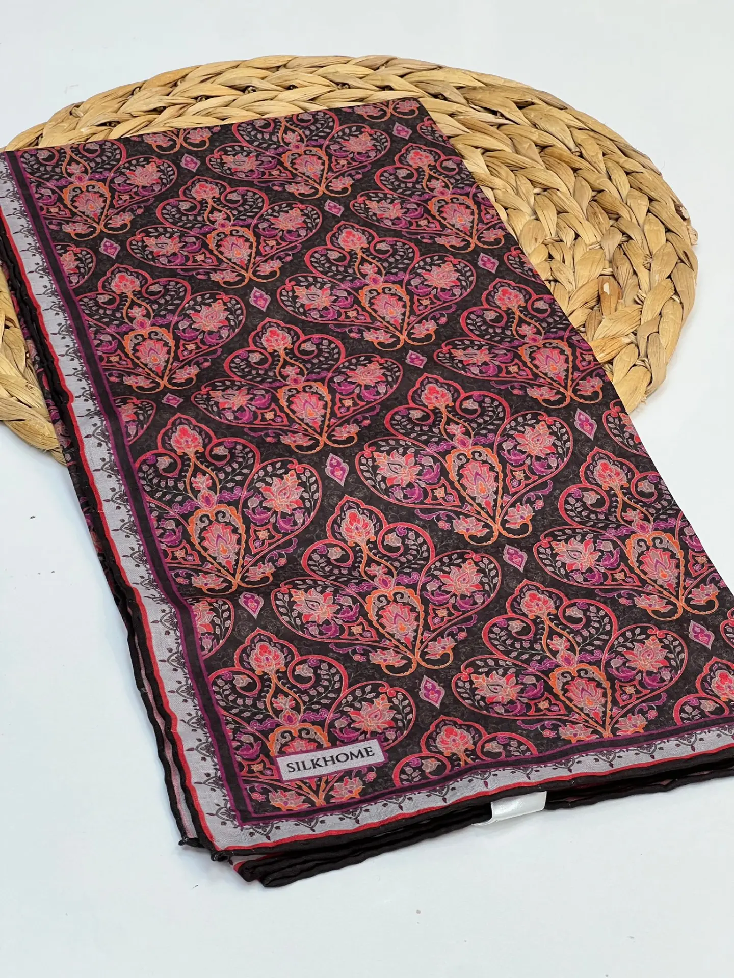 SİLK HOME SOFT PAMUK EŞARP 1148 SİYAH-FUŞYA