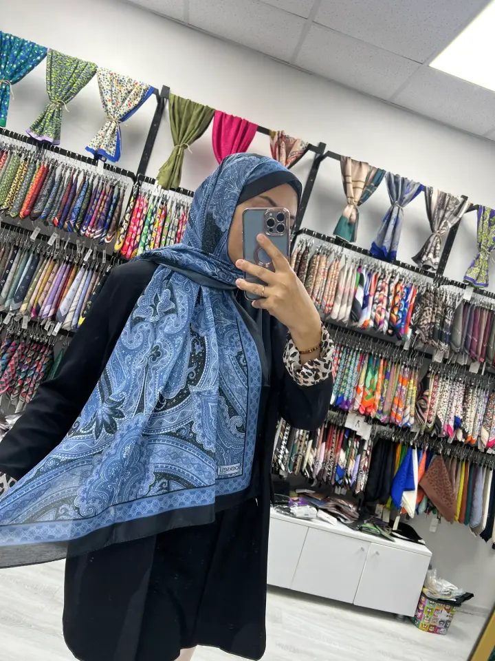 ETRO DESEN SOFT PAMUK ŞAL 1030 SAKS MAVİ