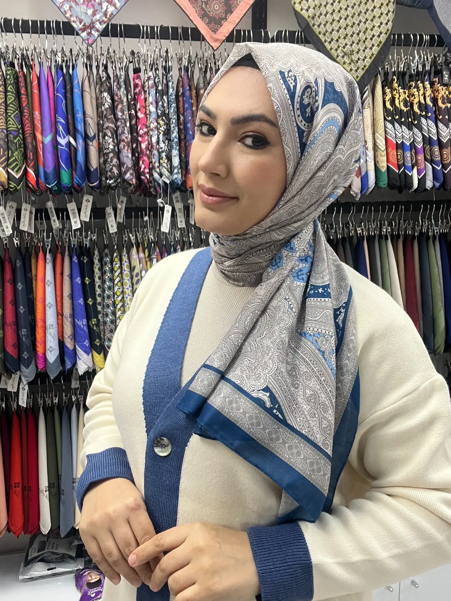 ETRO DESEN SOFT PAMUK ŞAL 1030 İNDİGO