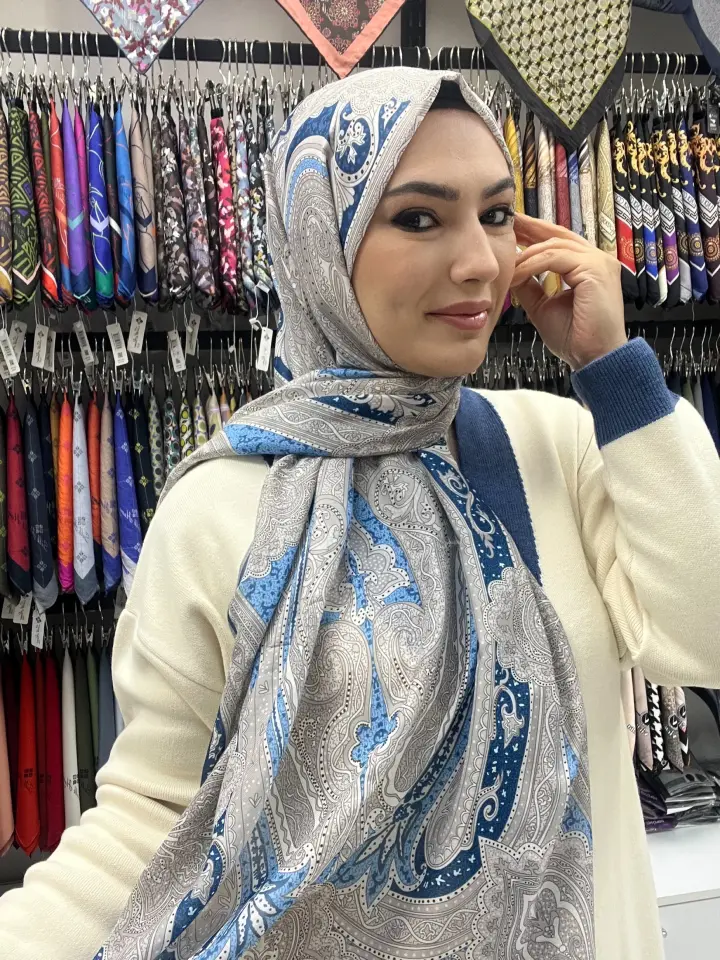 ETRO DESEN SOFT PAMUK ŞAL 1030 İNDİGO