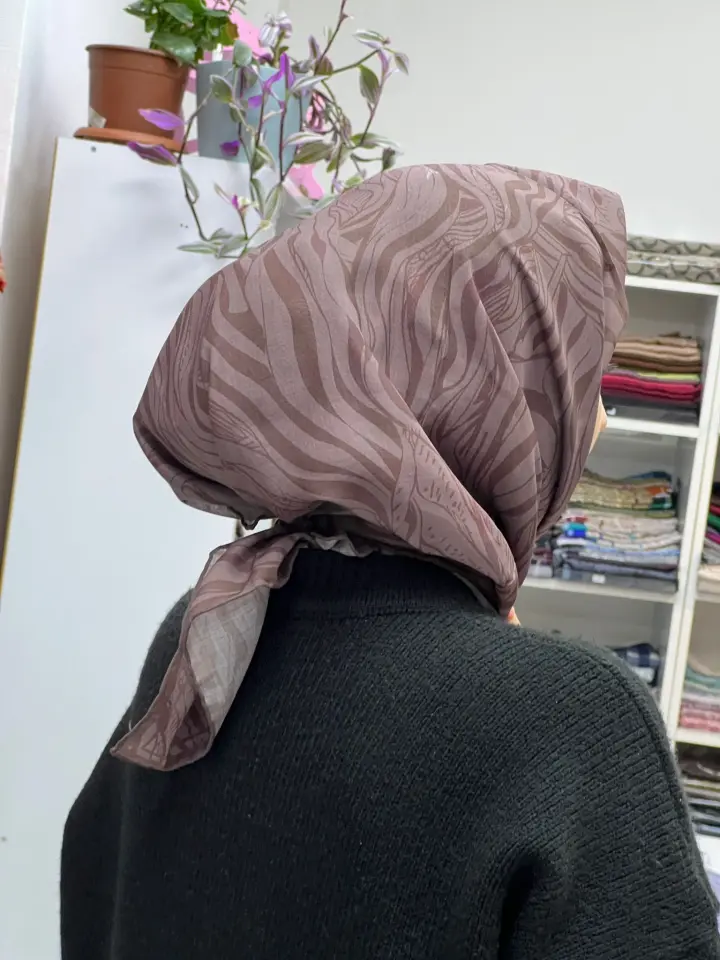 SİLK HOME ZEBRA DESEN SOFT EŞARP 1015 ÇİKOLATA KAHVE