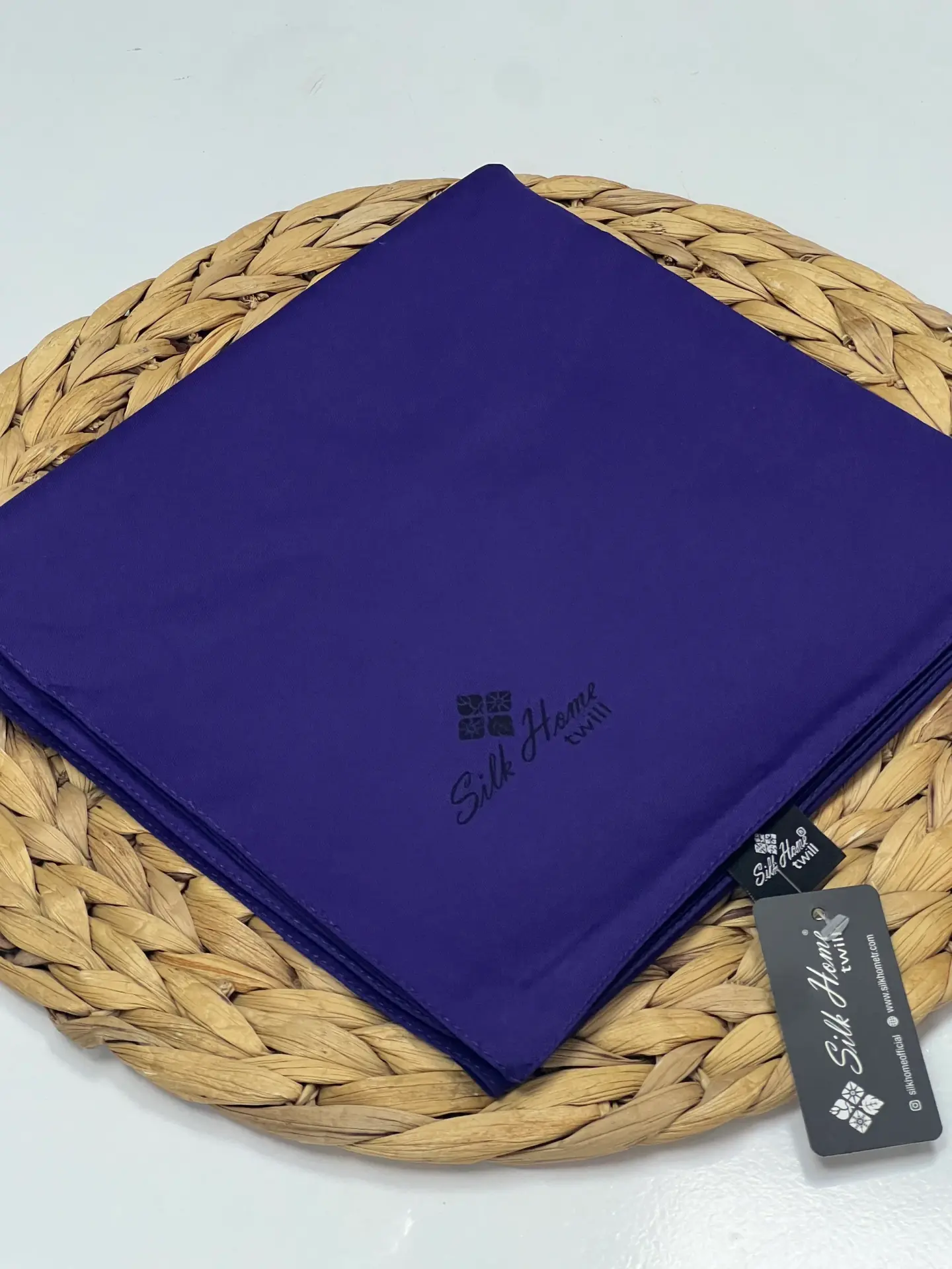 SİLK HOME TEK RENK TWİL EŞARP MOR