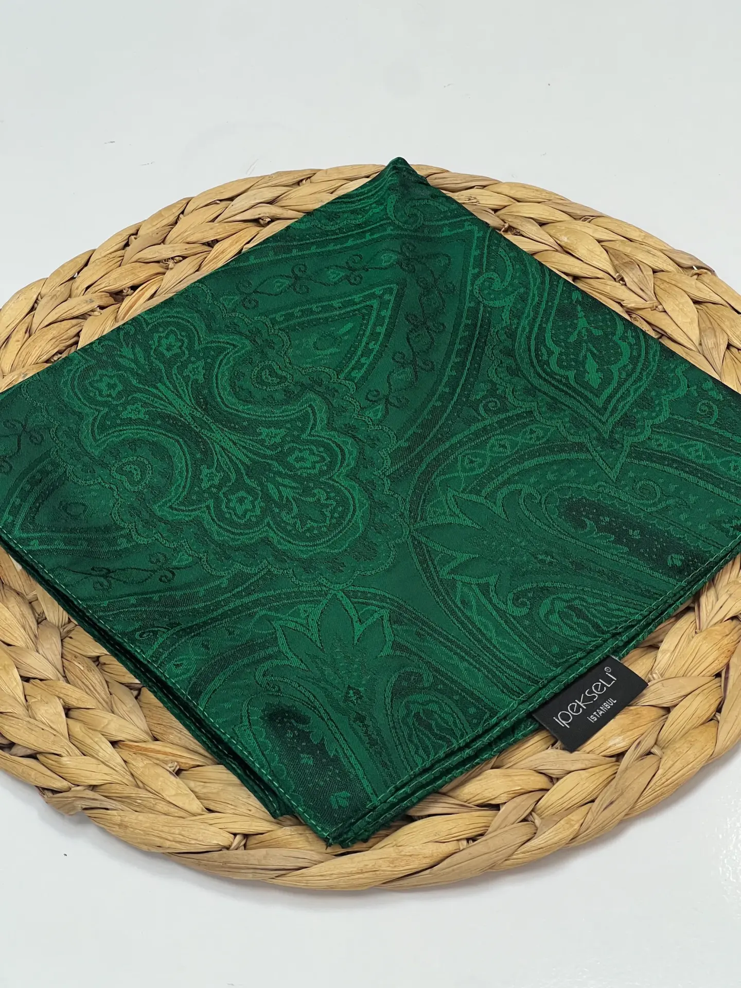 ETRO DESEN VUAL PAMUK EŞARP ZÜMRÜT YEŞİL