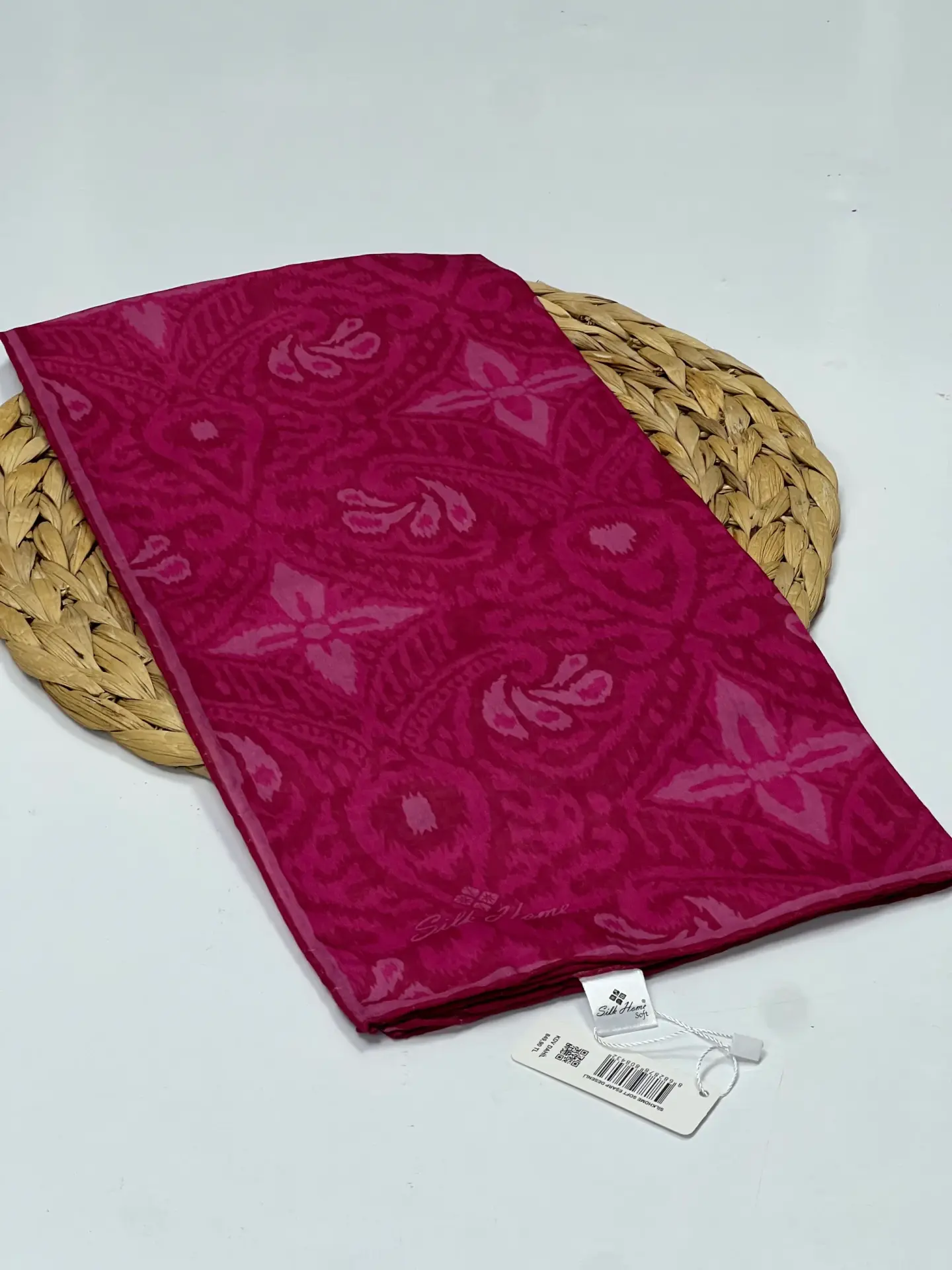 SİLK HOME ETNİK DESEN SOFT EŞARP 1033 FUŞYA