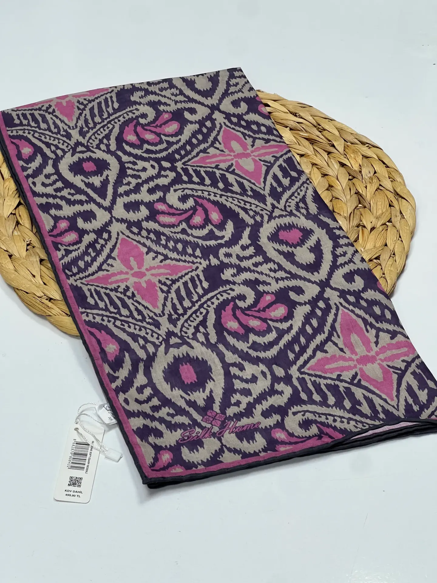 SİLK HOME ETNİK DESEN SOFT EŞARP 1033 MOR