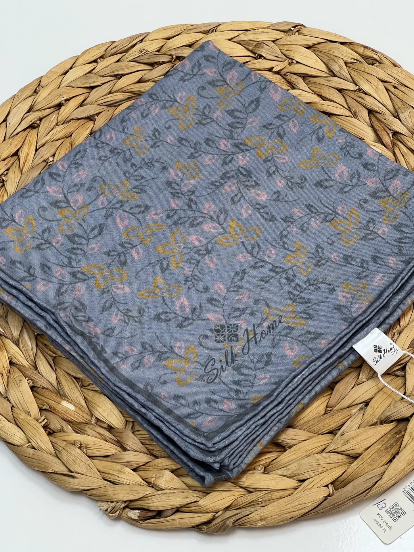 SİLK HOME MİNİK YAPRAK DESEN SOFT EŞARP MODEL 1