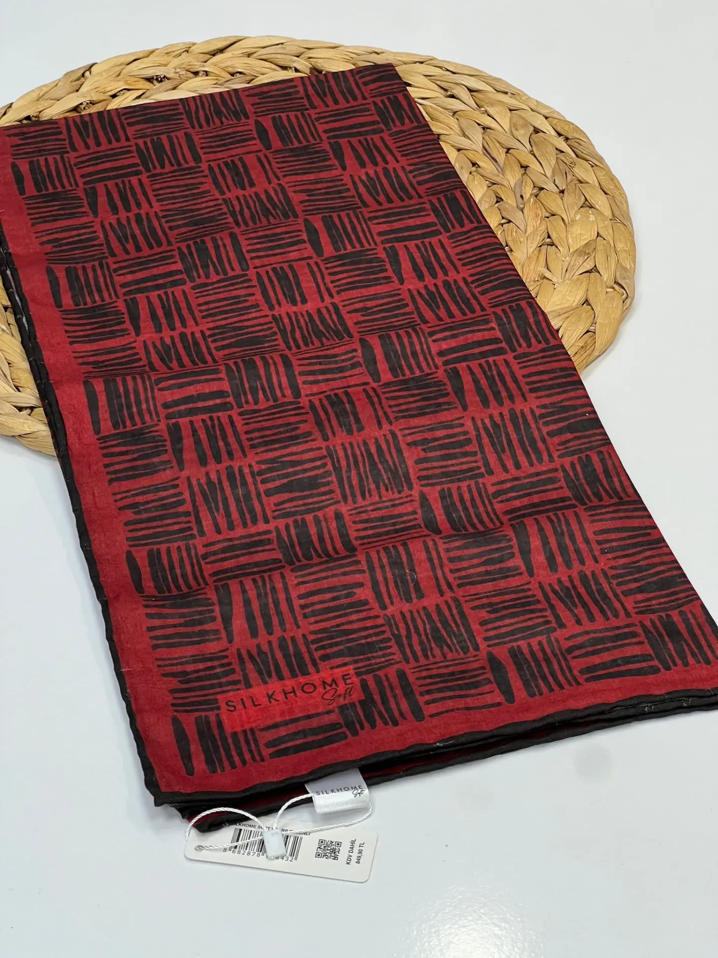 SİLK HOME KİBRİT DESEN SOFT EŞARP 1036 BORDO