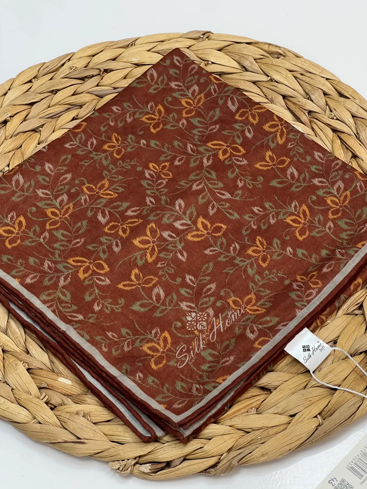 SİLK HOME MİNİK YAPRAK DESEN SOFT EŞARP MODEL 16