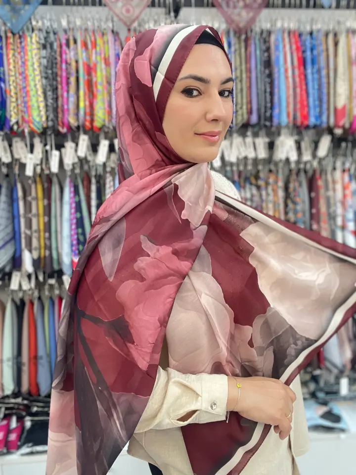 LOTUS SERİSİ SOFT PAMUK ŞAL BORDO