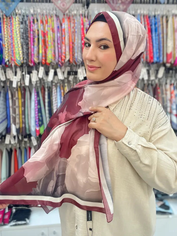 LOTUS SERİSİ SOFT PAMUK ŞAL BORDO