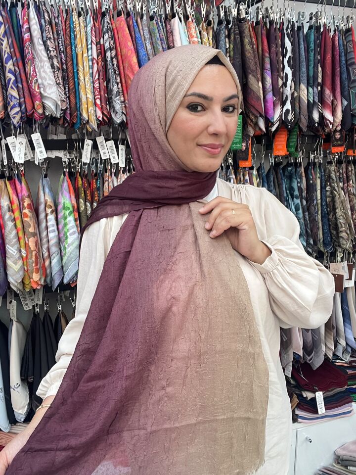 DEGRADE KONFOR ŞALLAR 1156 BORDO-KREM
