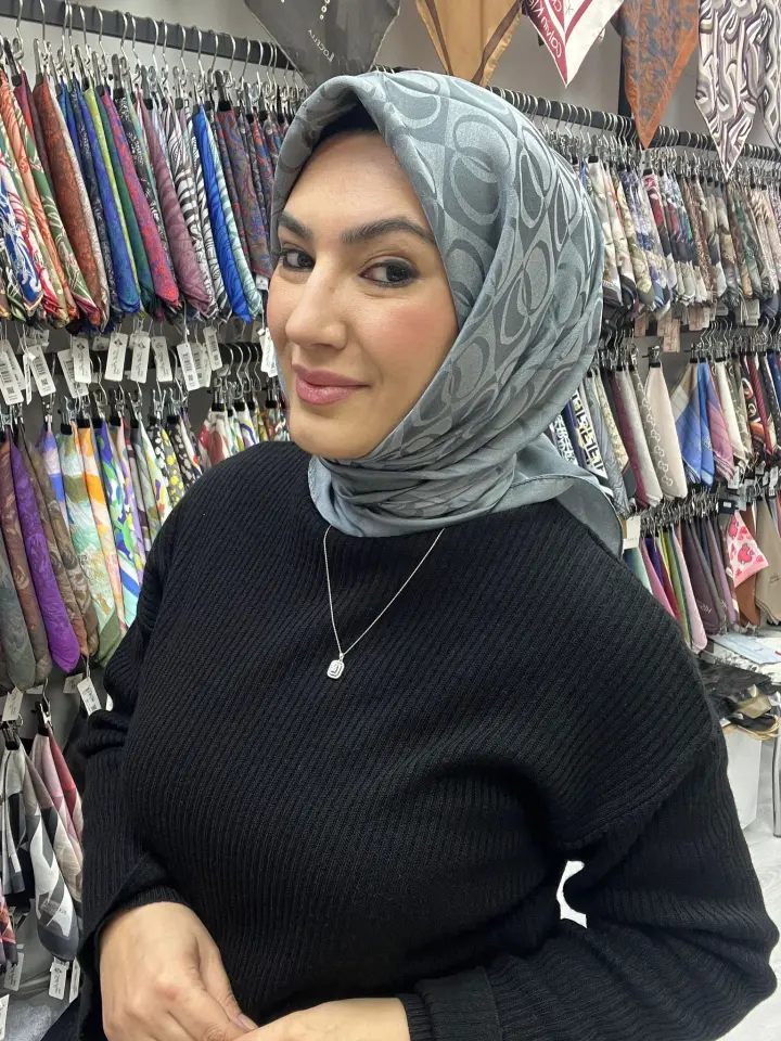 HALKA DESEN EŞARP VİSKON KUMAŞ 1038 GÜMÜŞ