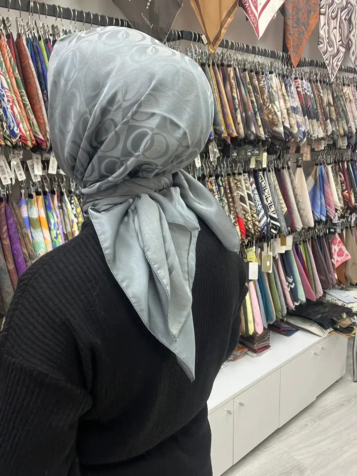 HALKA DESEN EŞARP VİSKON KUMAŞ 1038 GÜMÜŞ