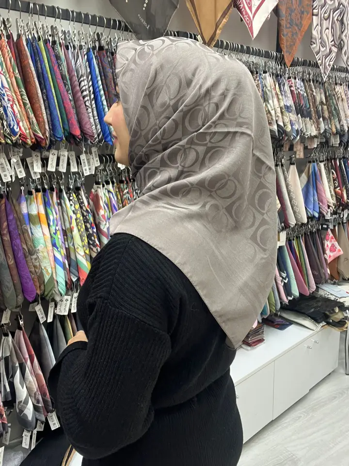 HALKA DESEN EŞARP VİSKON KUMAŞ 1038 VİZON