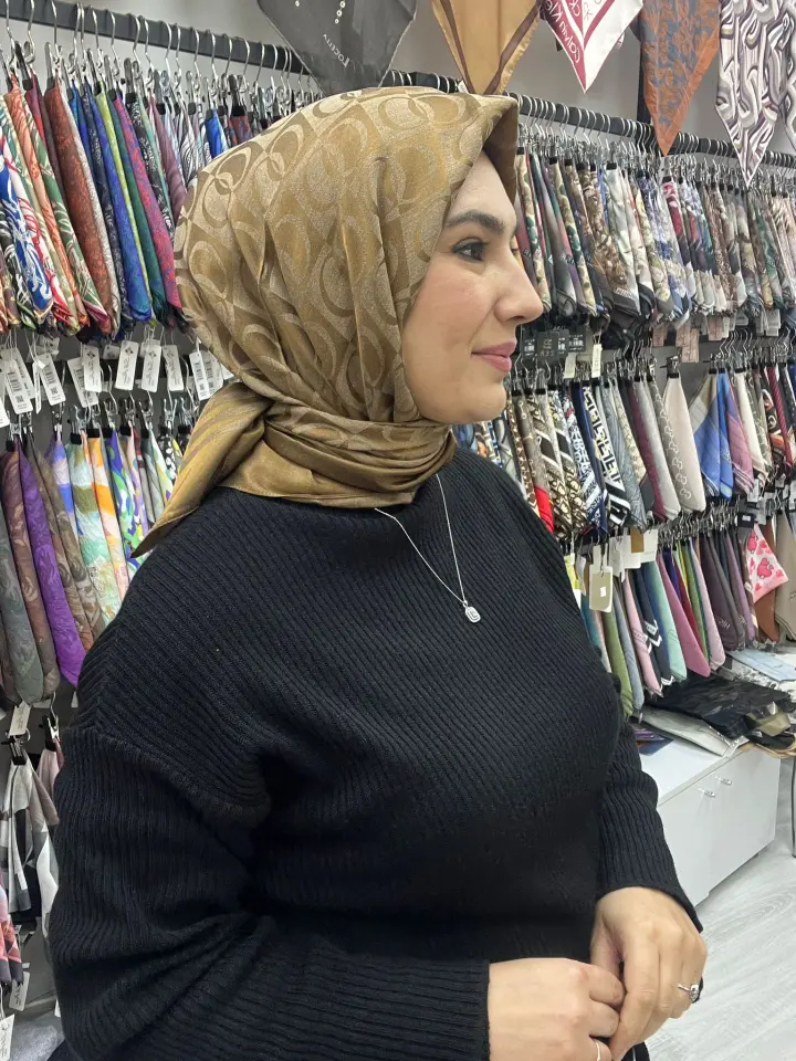 HALKA DESEN EŞARP VİSKON KUMAŞ 1038 YAĞ YEŞİL