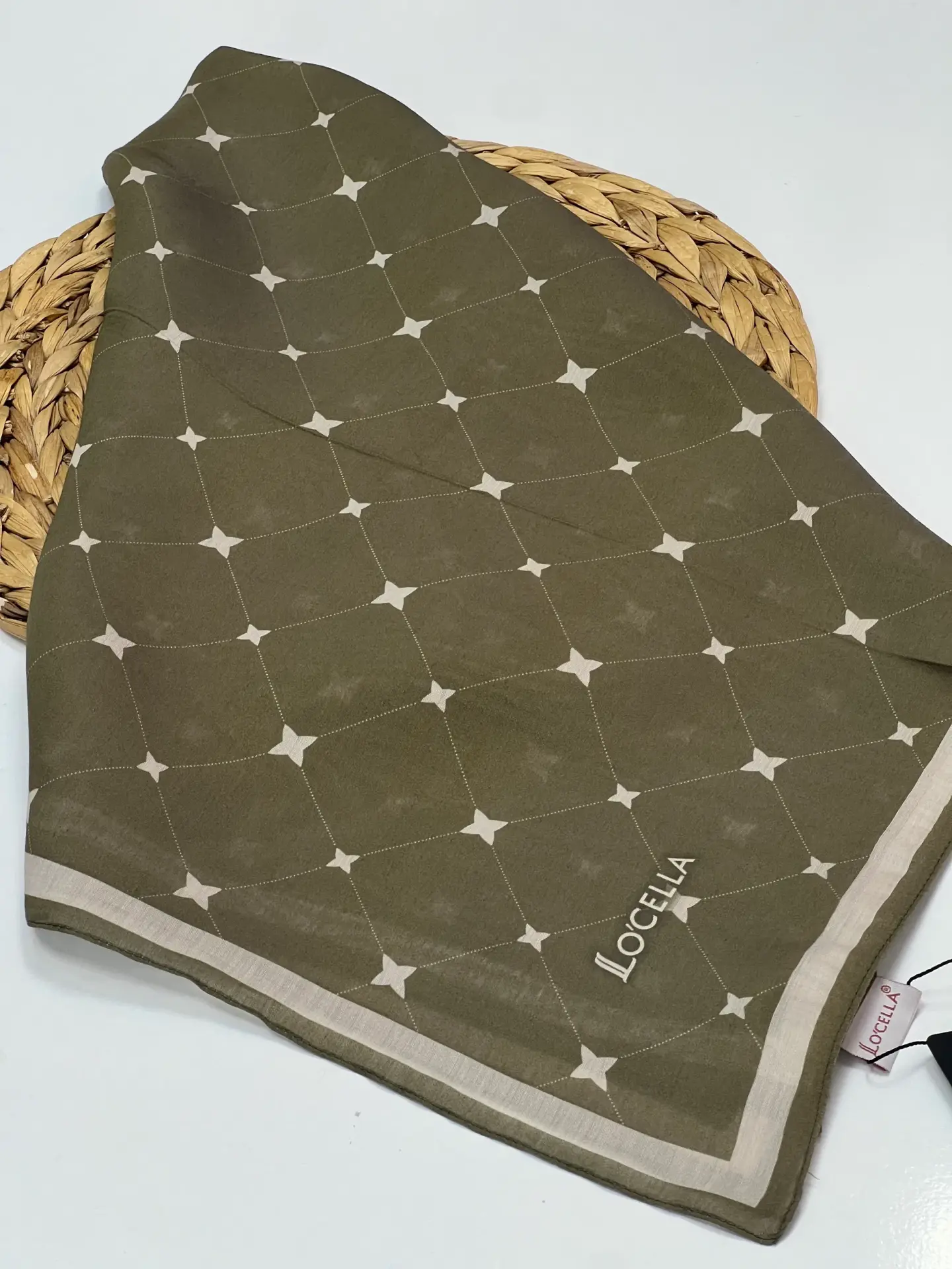 LOCELLA MONOGRAM DESEN MODAL İPEK EŞARP