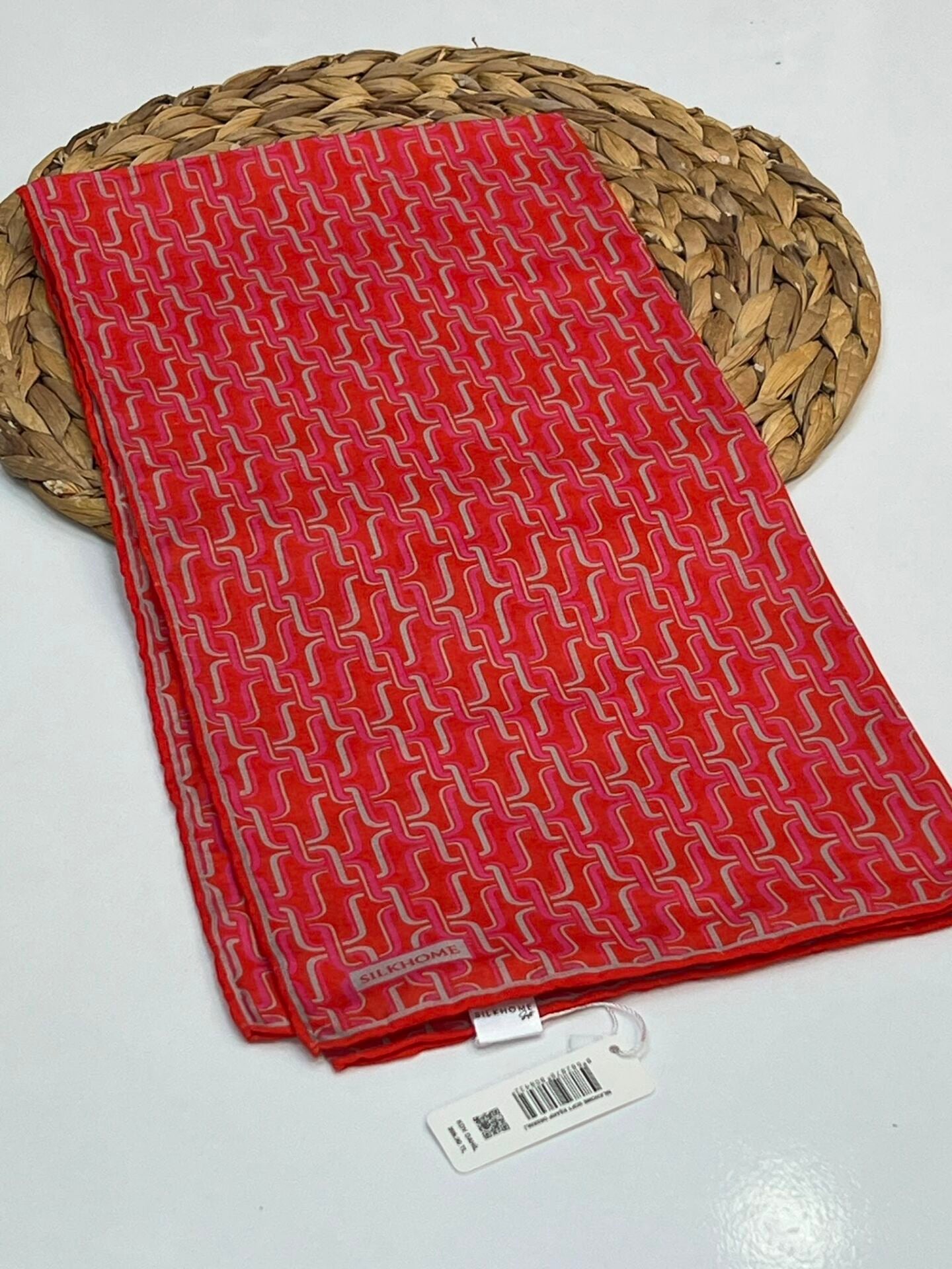 SİLK HOME SOFT PAMUK EŞARP 1158 NAR ÇİÇEĞİ-KREM