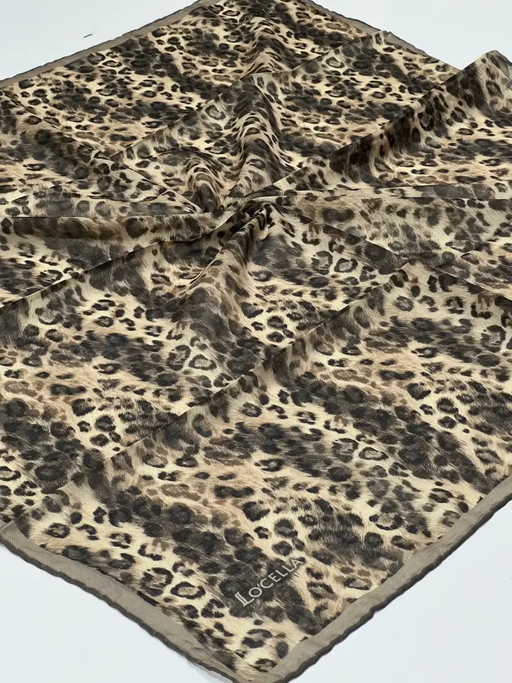 Locella leopar desen soft pamuk esarp