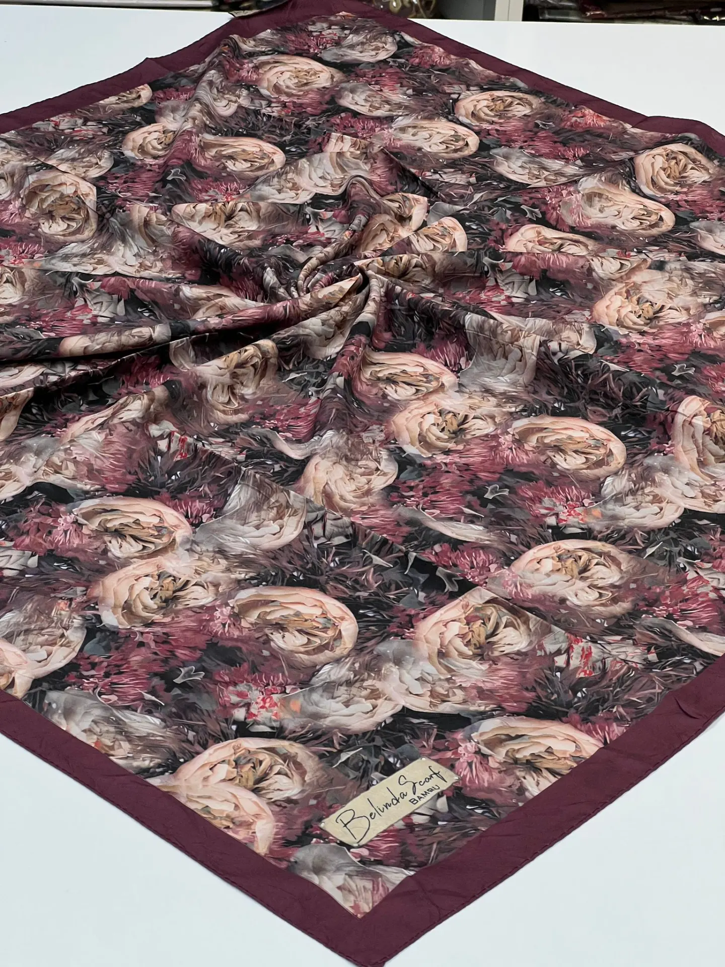 ÇİÇEK DESEN BAMBU SOFT EŞARP 1006