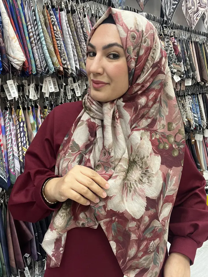 GLAMORİA ÇİÇEK DESEN VİSKON ŞAL 1039