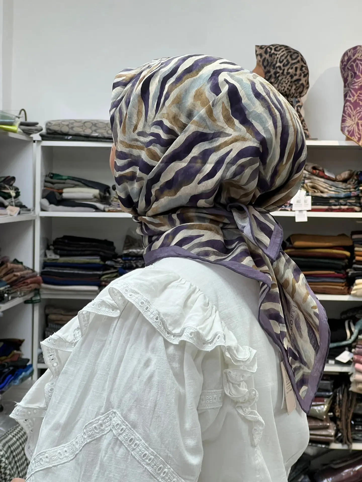 GLAMORİA ZEBRA DESEN MODAL İPEK EŞARP 1042