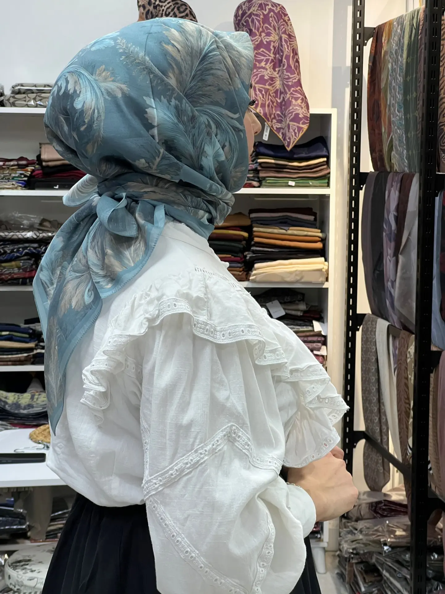 GLAMORIA TÜY DESEN MODAL İPEK EŞARP 1043