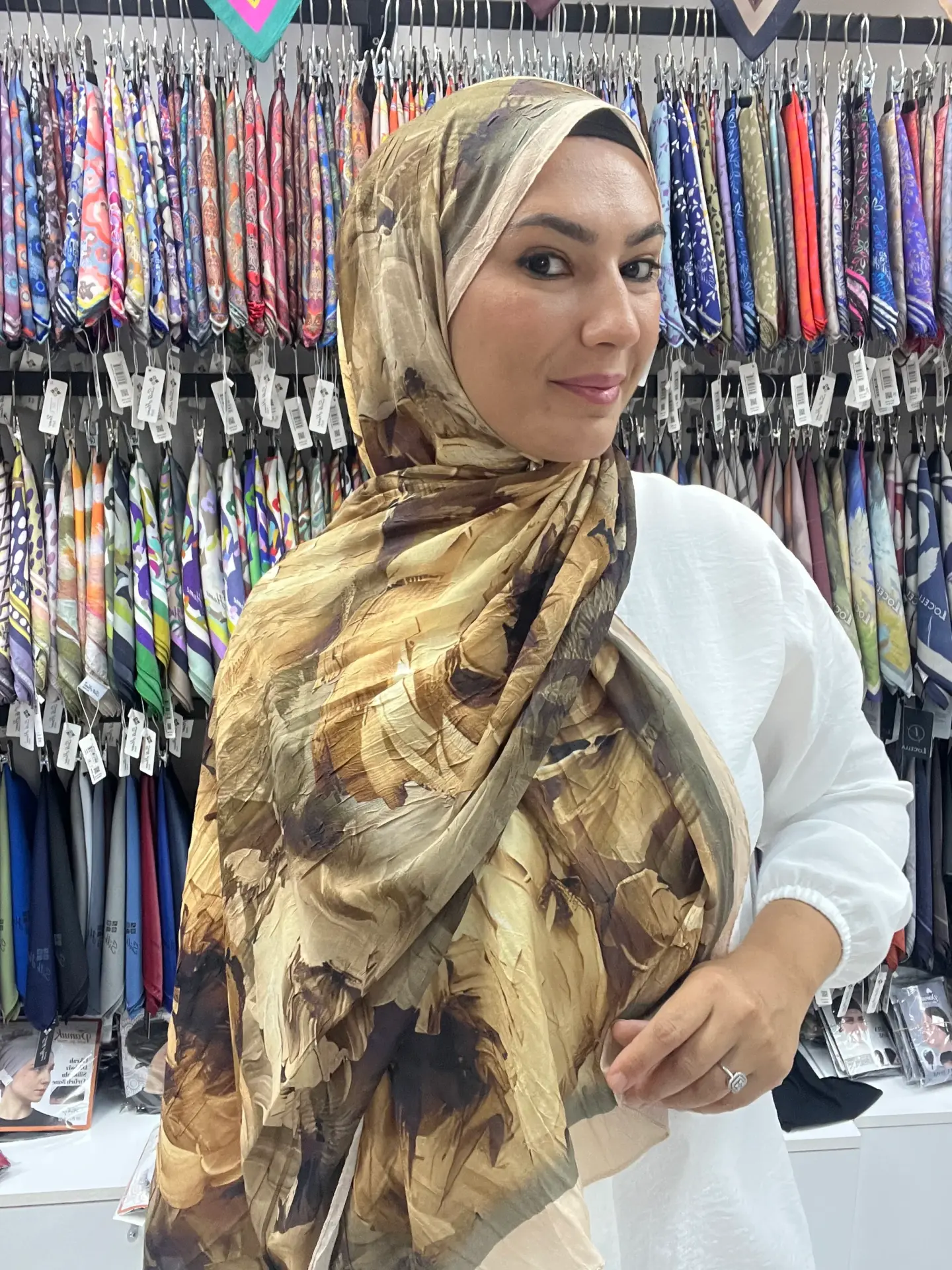 ÇİÇEK DESEN BAMBU KRAŞ ŞAL MODEL 12