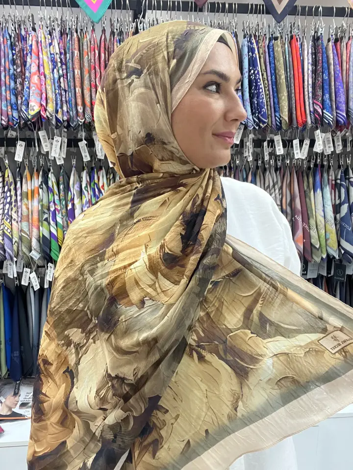ÇİÇEK DESEN BAMBU KRAŞ ŞAL MODEL 12