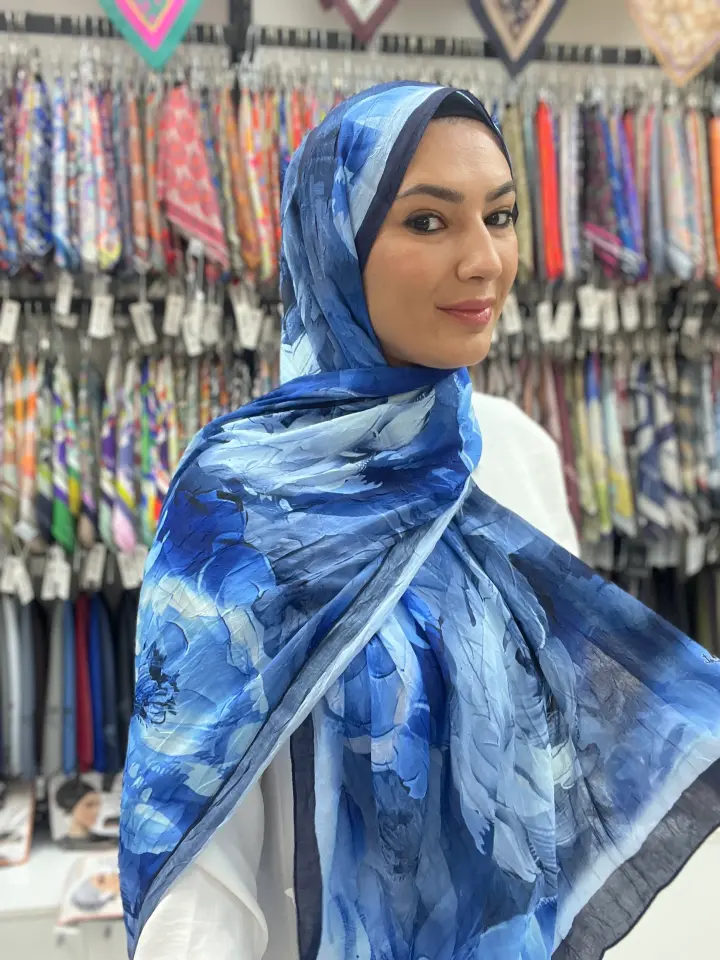 ÇİÇEK DESEN BAMBU KRAŞ ŞAL MODEL 18