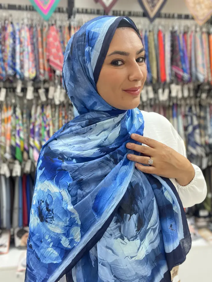 ÇİÇEK DESEN BAMBU KRAŞ ŞAL MODEL 18