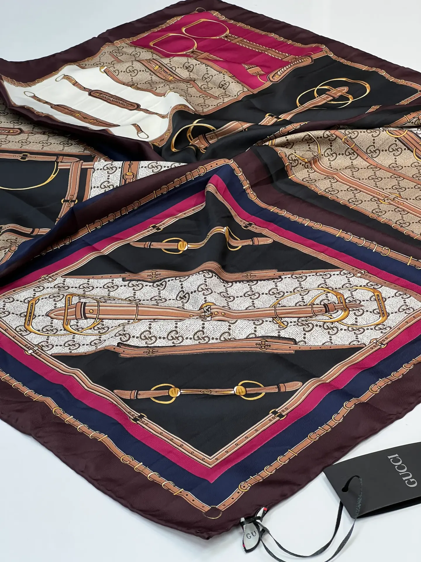 Gucci ithal twil eşarp 1052 MÜRDÜM