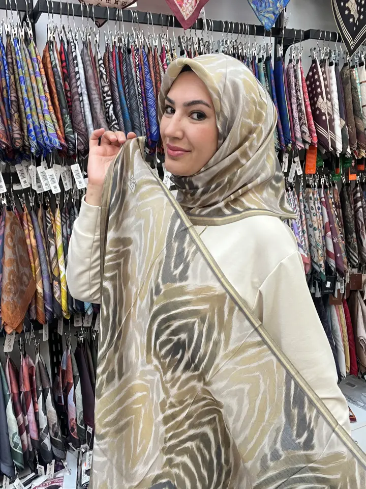 GLAMORİA ZEBRA DESEN MODAL İPEK EŞARP 1098