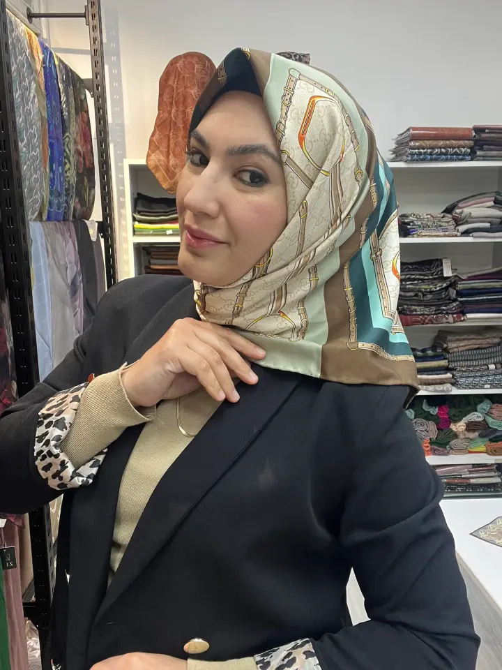 Gucci ithal twil eşarp 1052 MİNT YEŞİL