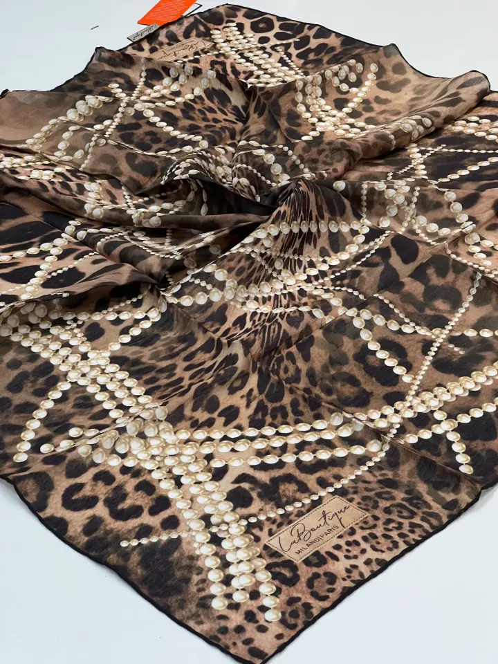 LA BOUTİQUE İNCİ LEOPAR DESEN GÜZ SERİSİ EŞARP 1107