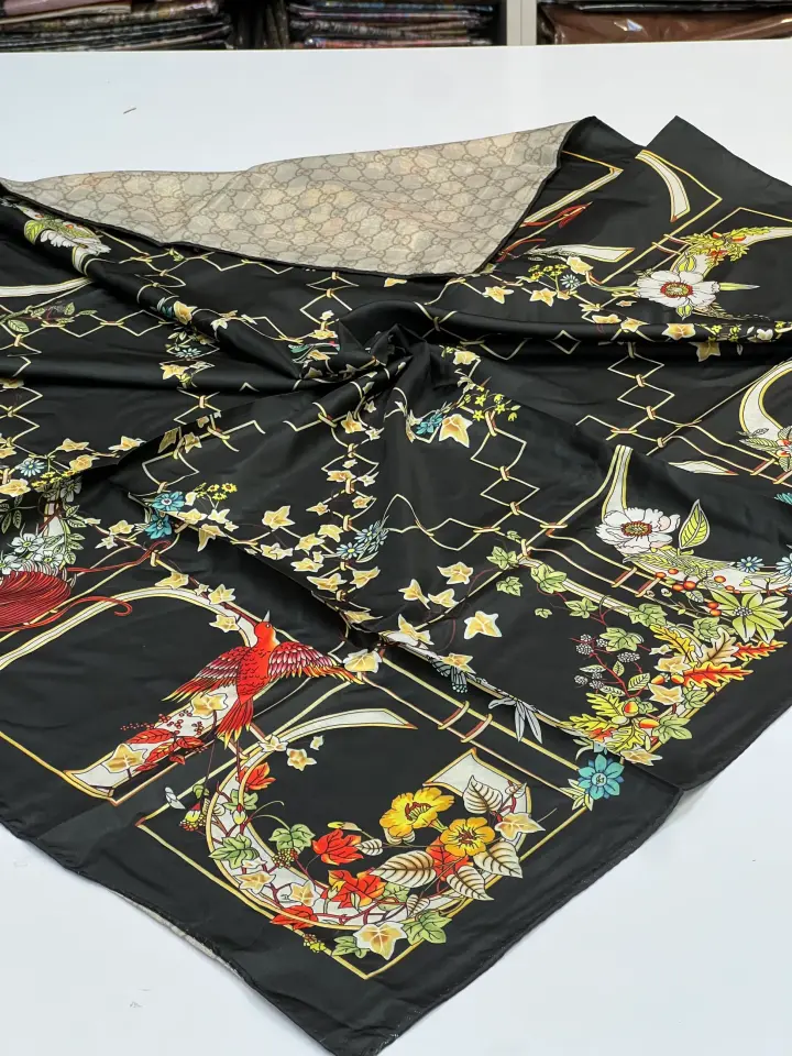 Gucci kuş desen ithal twil eşarp çift yönlü 1127