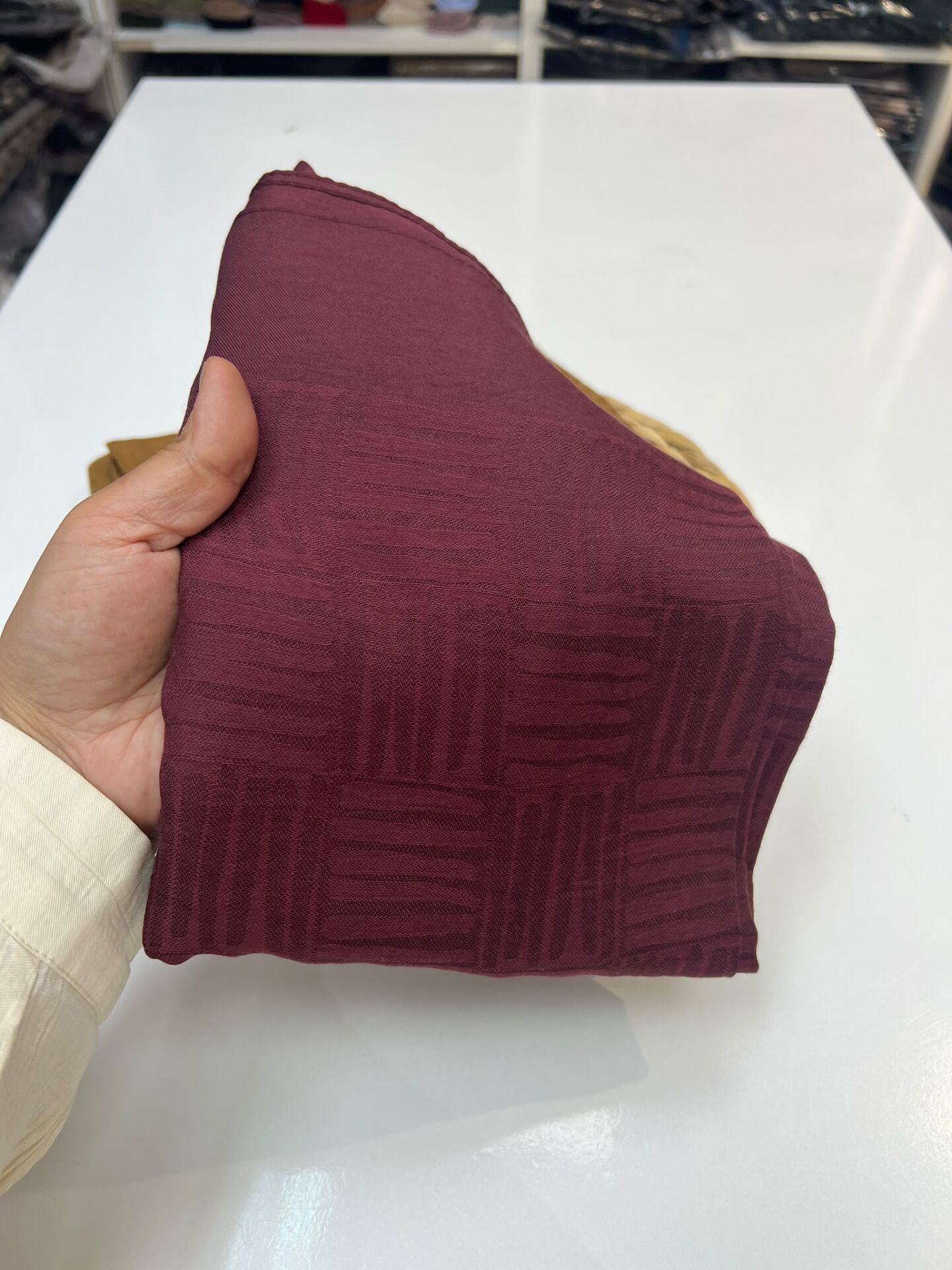 KİBRİT DESEN MUADİL ŞAL 1143 BORDO