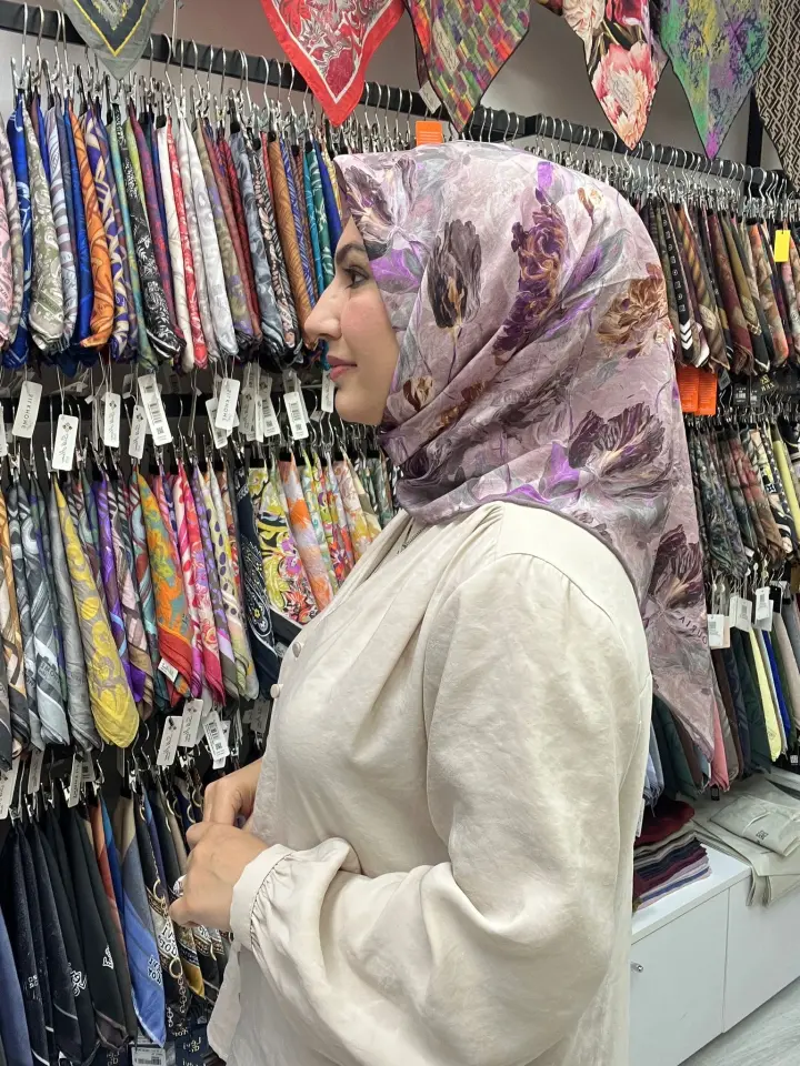 GLAMORİA ÇİÇEK DESEN TENSEL EŞARP 1131