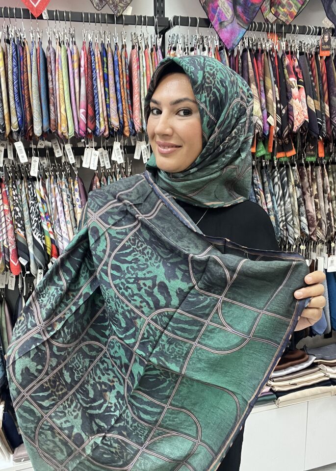 La Boutique yaz güz eşarp 1179 ZÜMRÜT YEŞİL