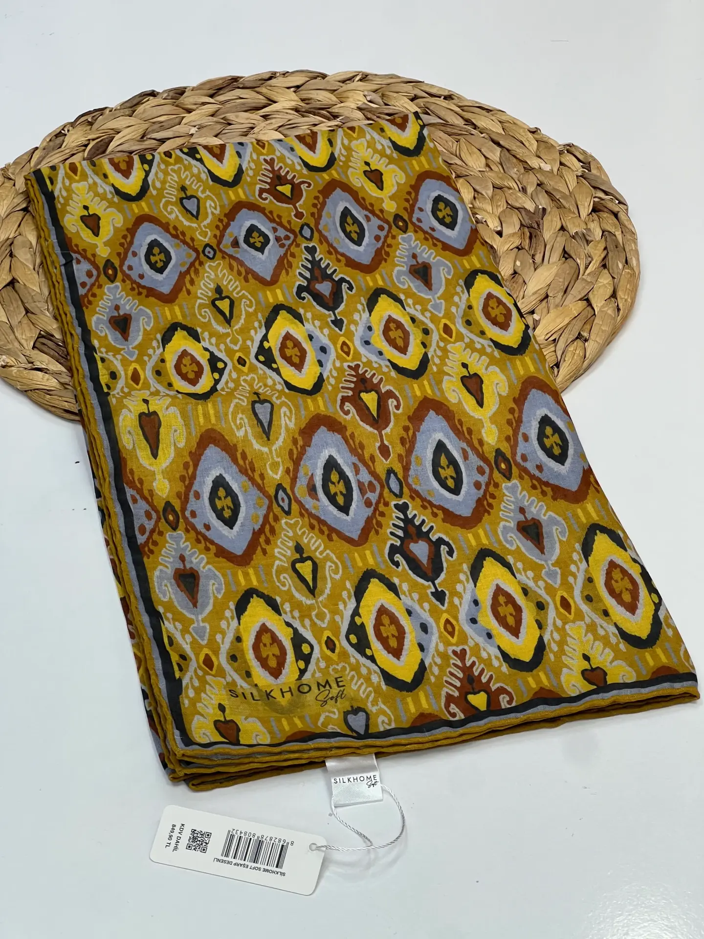 SİLK HOME SOFT PAMUK EŞARP 1061 HARDAL