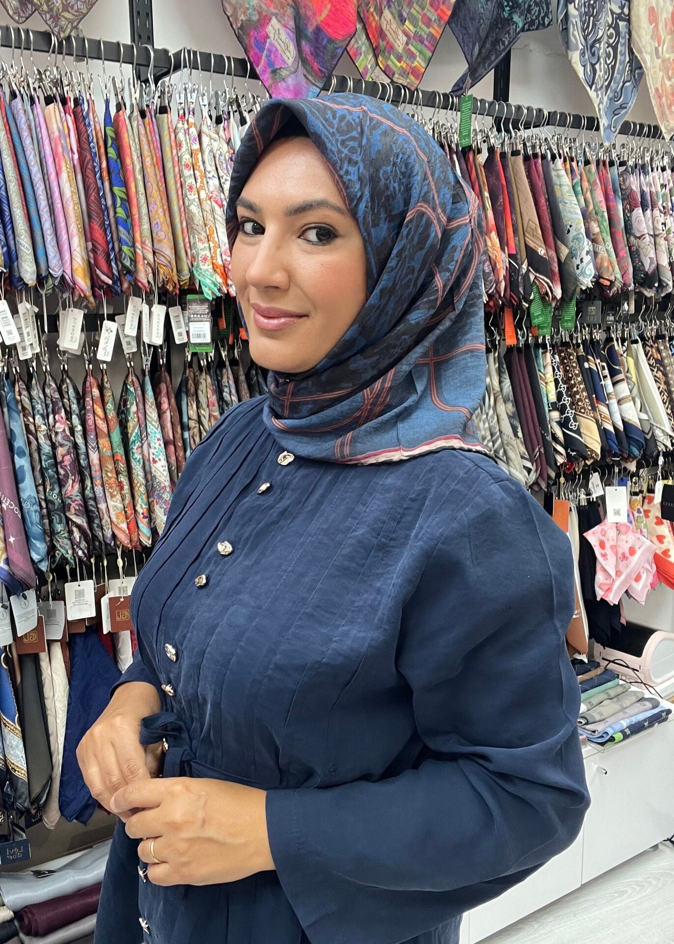 La Boutique yaz güz eşarp 1179 LACİVERT