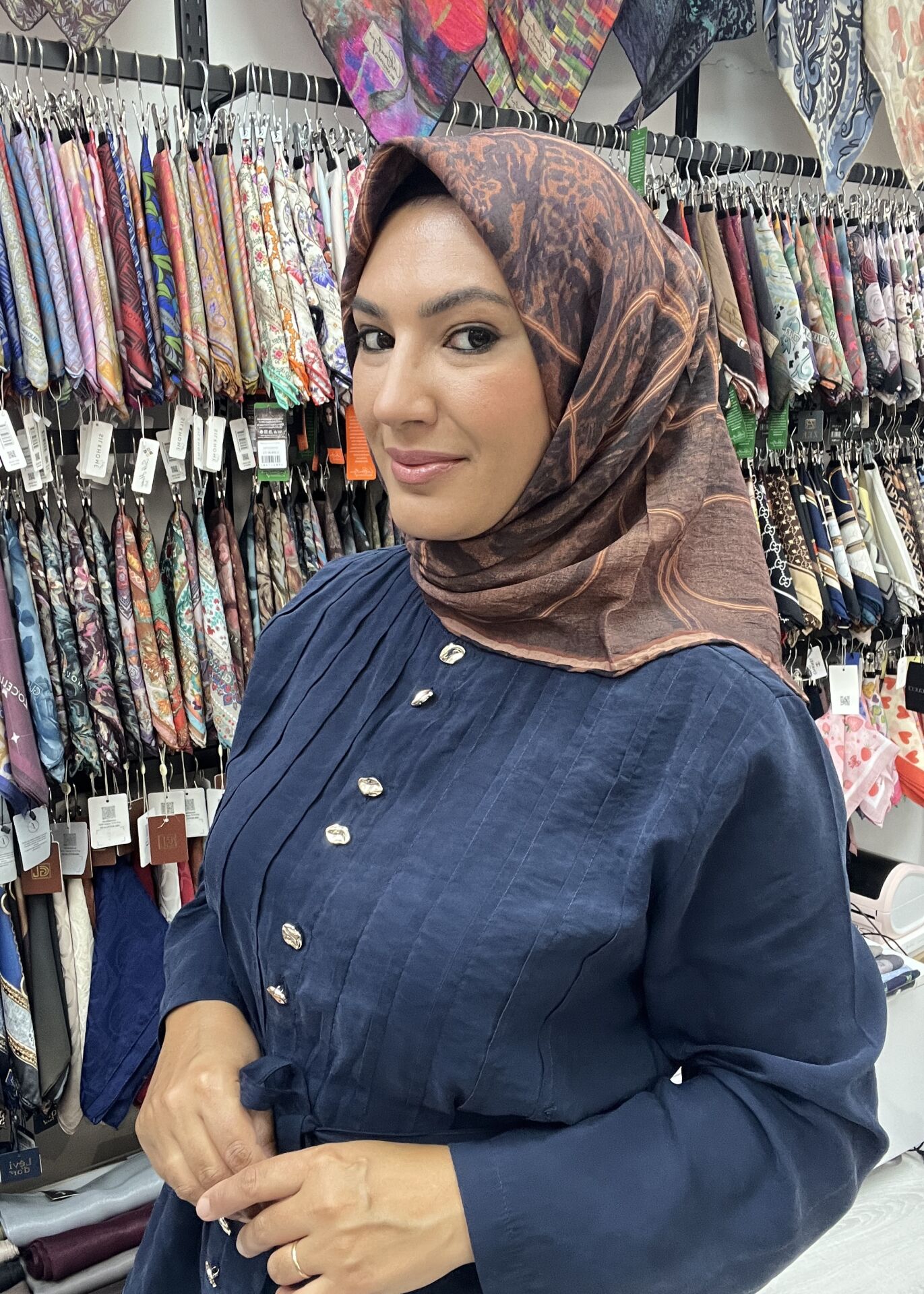 La Boutique yaz güz eşarp 1179 KAHVERENGİ