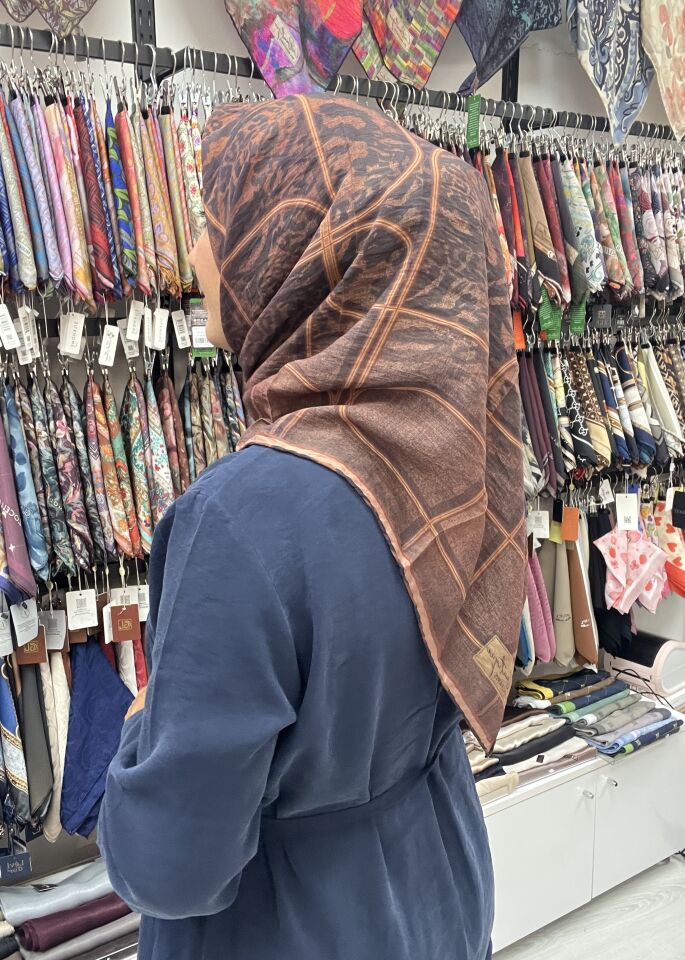 La Boutique yaz güz eşarp 1179 KAHVERENGİ